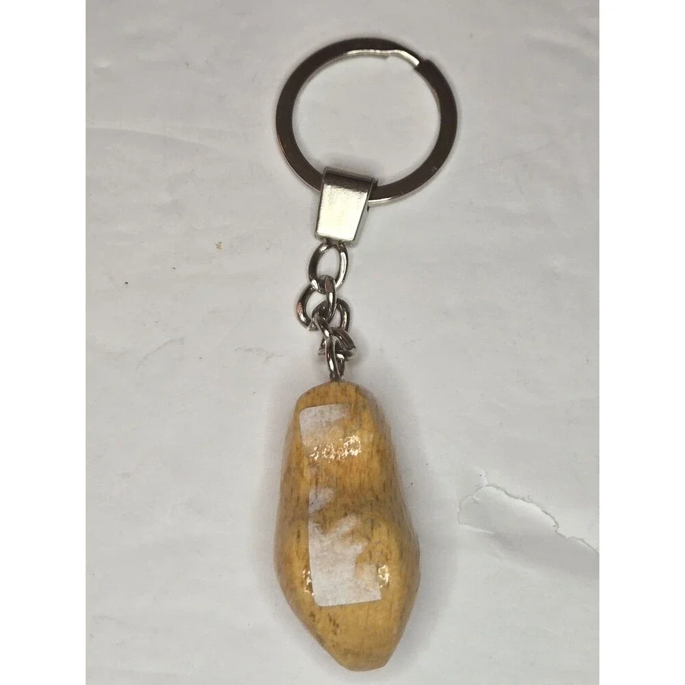 Varnished Tulip Wooden Shoe Keychain Windmill Holland #2